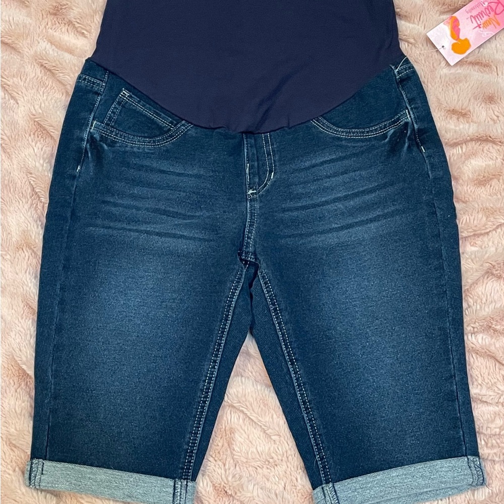 Maternity Jean Shorts, Medium